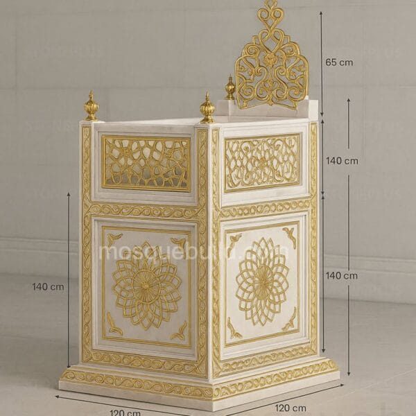 Marble Mosque Preacher Dais – Model MDS-0001 – detail view 2