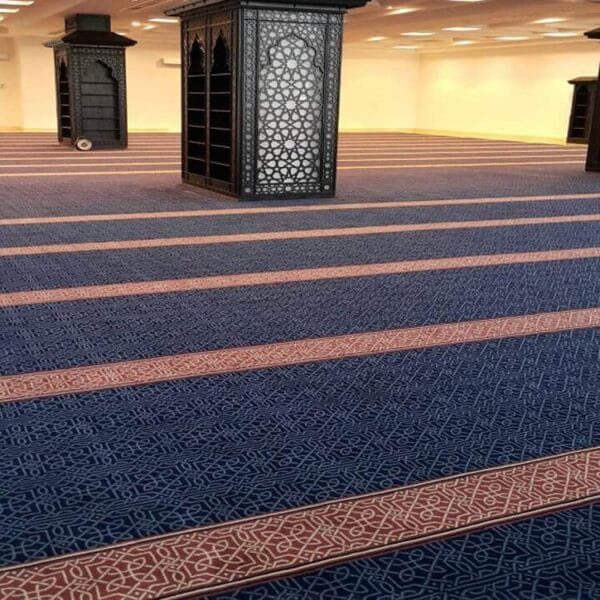 Prayer-Row Mosque Carpet – PMC-30 – custom wooden mosque mihrab
