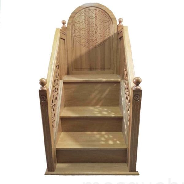 Compact Wooden Mosque Minbar – Model WMN-0001