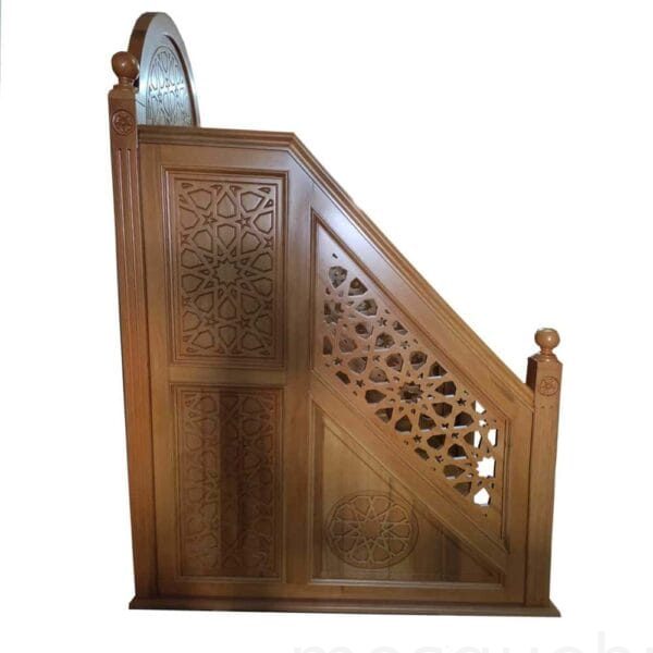 Compact Wooden Mosque Minbar – Model WMN-0001 – detail view 2