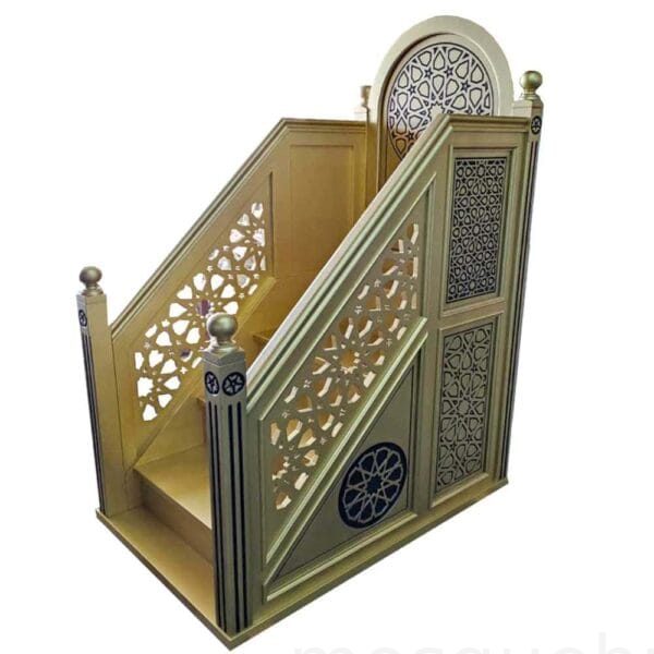 Wooden Mosque Minbar – Model WMN-0003 – detail view 2