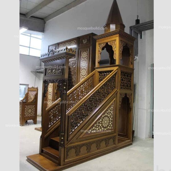 Wooden Mosque Minbar – WP-16 – detail view 2