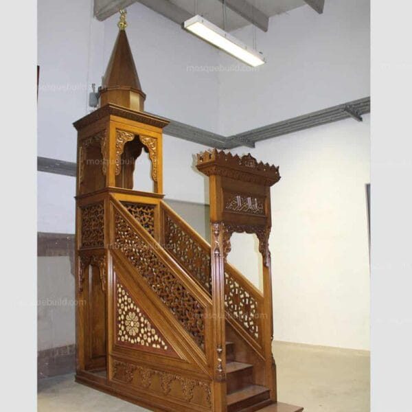 Wooden Mosque Minbar – WP-16 – detail view 3