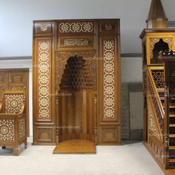 Wooden Mosque Minbar – WP-16 – detail view 5