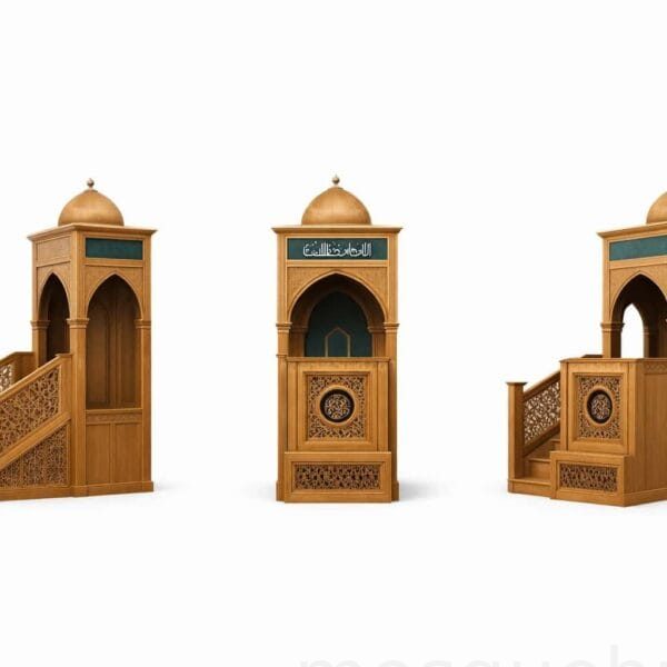 Wooden Mosque Minbar – Model WMN-0006 – detail view 2