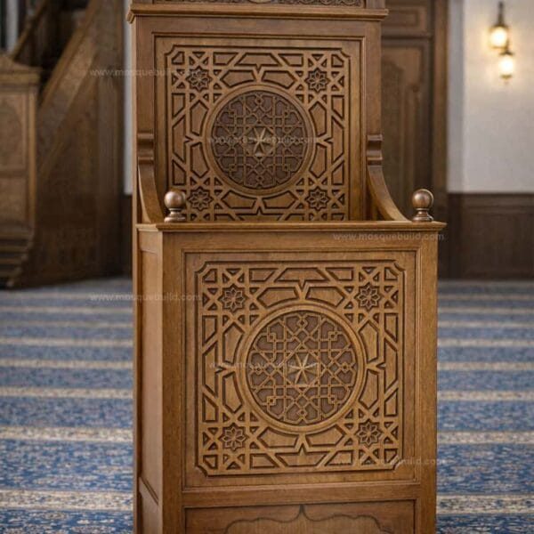 Modern Wooden Mosque Preacher Dais – Model WDS-0011