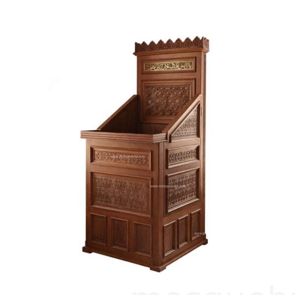 Classic Wooden Mosque Minbar – Model WMN-0014