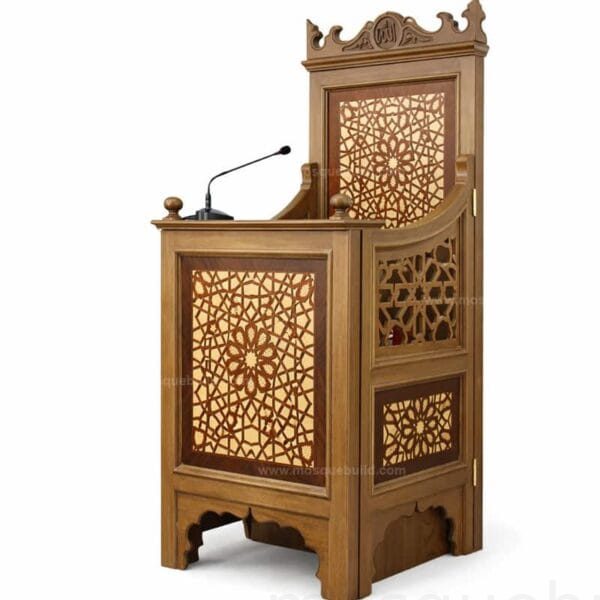 Wooden Mosque Minbar – Model WMN-0008