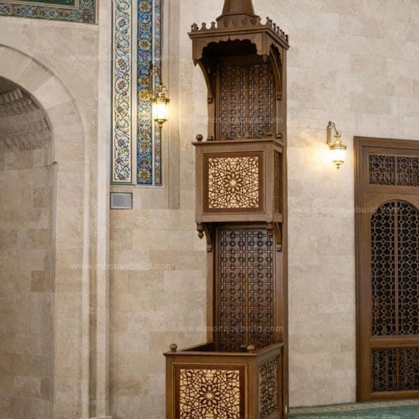 Modern Wooden Mosque Minbar – DESIGN-02