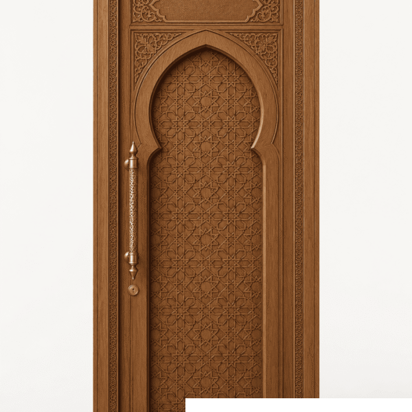 Porte de mosquée en noyer – modèle WDR-0081 – détail 12 : réalisation artisanale Kündekâri