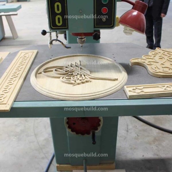Porte de mosquée en bois kündekâri – modèle KWD-15 – KWD-01 – Vue détaillée 4