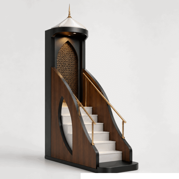 Modern Wooden Minbar and Pulpit – detail view 4