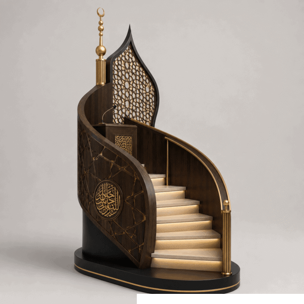 Modern Wooden Minbar and Pulpit – detail view 6