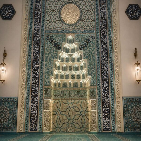 Mihrab de mosquée en carreaux décoratifs – modèle TA-01 – Vue détaillée 5