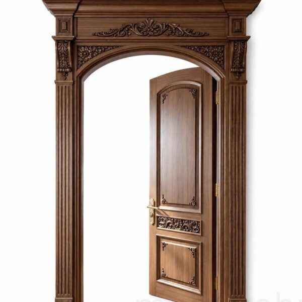 Ceviz Ahşap Cami Kapısı – Model WDR-0040 – Özel Proje Detayı