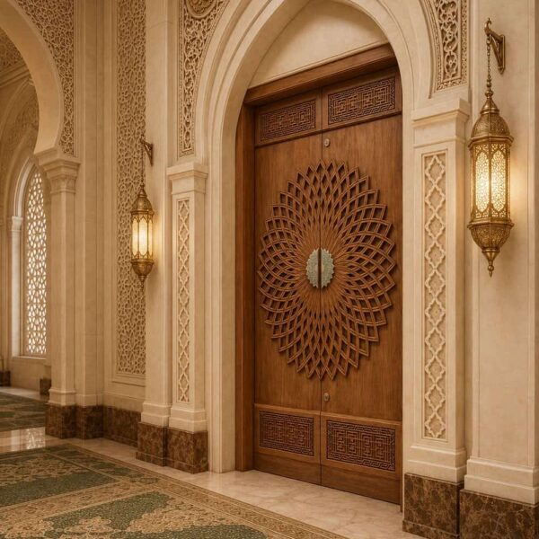 Metal Mosque Entrance Door – DOOR-02 – Detail View 2