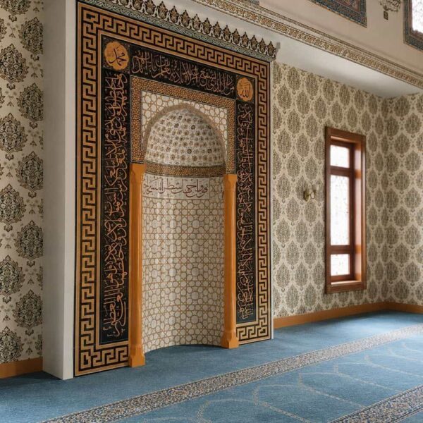 Mihrab de mosquée en carreaux décoratifs – modèle TA-11 – Vue détaillée 3