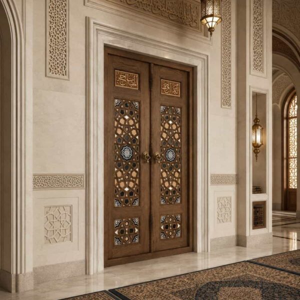 Kündekâri Ahşap Cami Kapısı – Model KWD9 – Detay Görünümü 3
