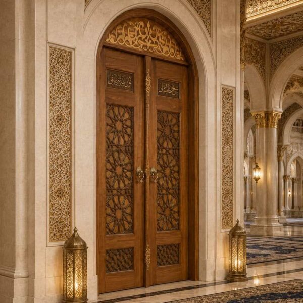 Kündekâri Wooden Mosque Door – KWD10 – handcrafted kundekari mosque door detail view 3