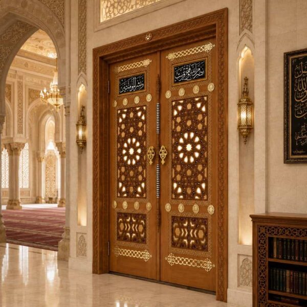 Kündekâri Ahşap Cami Kapısı – Model KWD-08 – Detay Görünümü 2
