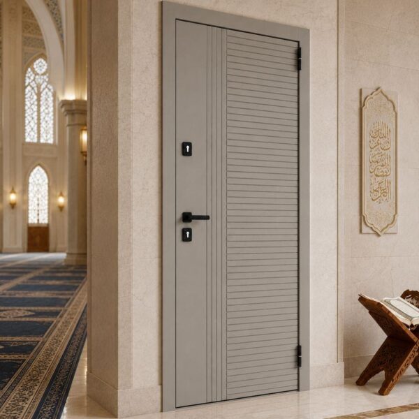 Porte d’entrée de mosquée en métal – modèle MDR-0008 – Vue détaillée 3