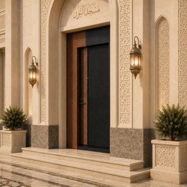 Metal Mosque Entrance Door – Model MDR-0009 – Detail View 3