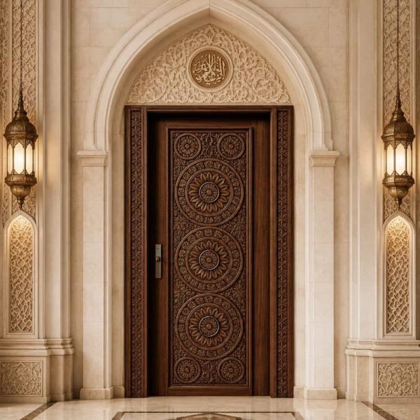 Ahşap Cami Kapısı – Model WCD-11 – Detay Görünümü 1