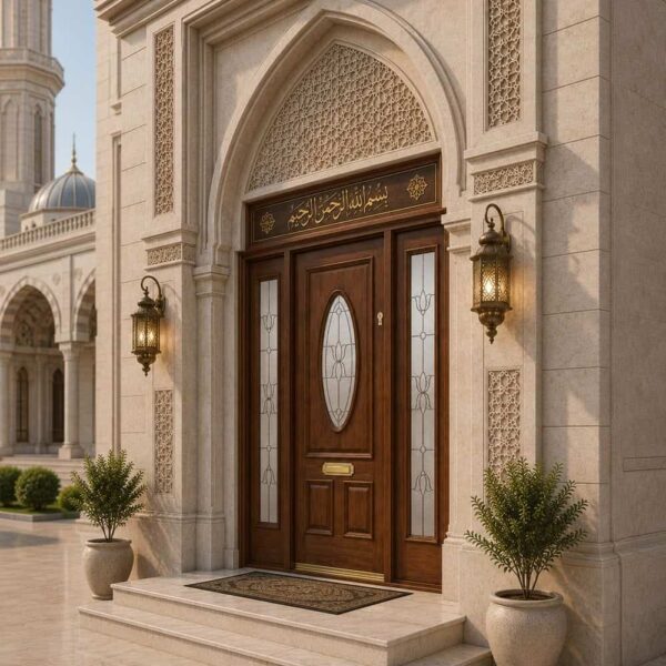 Custom Stained Glass Mosque Window – WCD-06 – Detail View 3