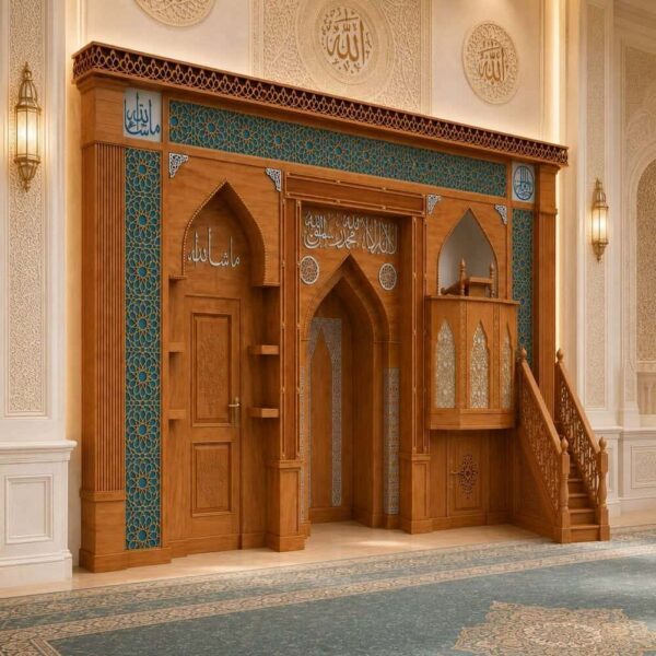 Çini Kaplı Cami Mihrap, Minber ve Vaaz Kürsüsü Seti – Model TST-0005 – Detay Görünümü 3