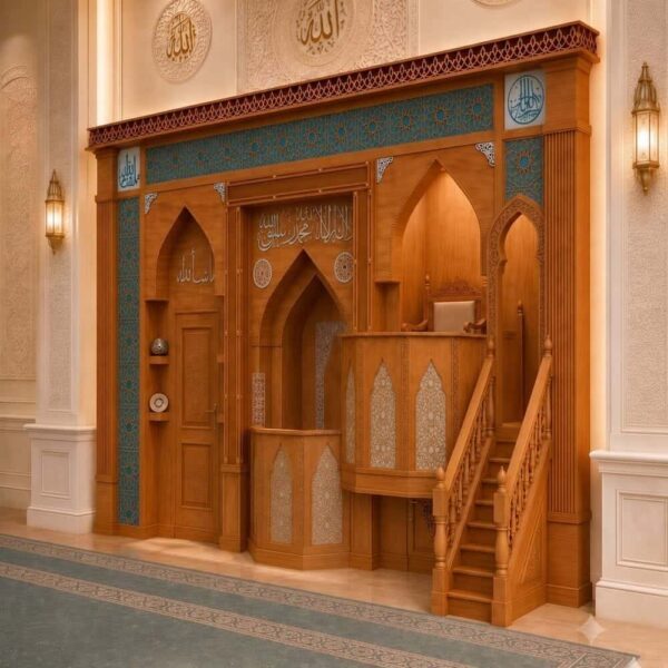 Çini Kaplı Cami Mihrap, Minber ve Vaaz Kürsüsü Seti – Model TST-0005 – Detay Görünümü 4