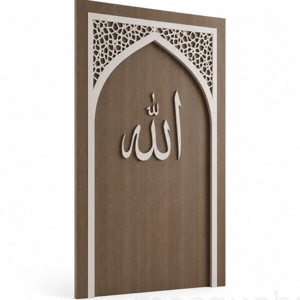 Custom Prayer Room Interior Design – Model PR-0007 – custom wooden mosque mihrab