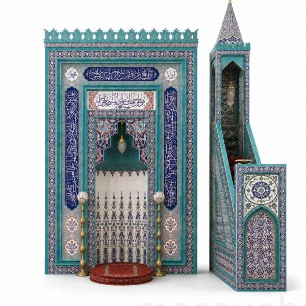Tile Mosque Mihrab – TA-02 – custom wooden mosque mihrab