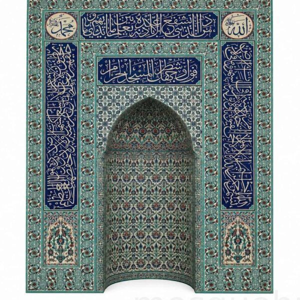 Tile Mosque Mihrab – TA-07 – custom wooden mosque mihrab