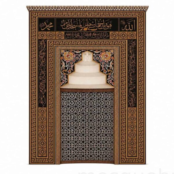 Tile Mosque Mihrab – TA-08 – custom wooden mosque mihrab