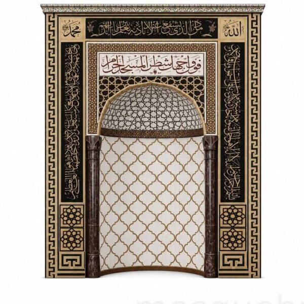 Tile Mosque Mihrab – TA-12 – custom wooden mosque mihrab