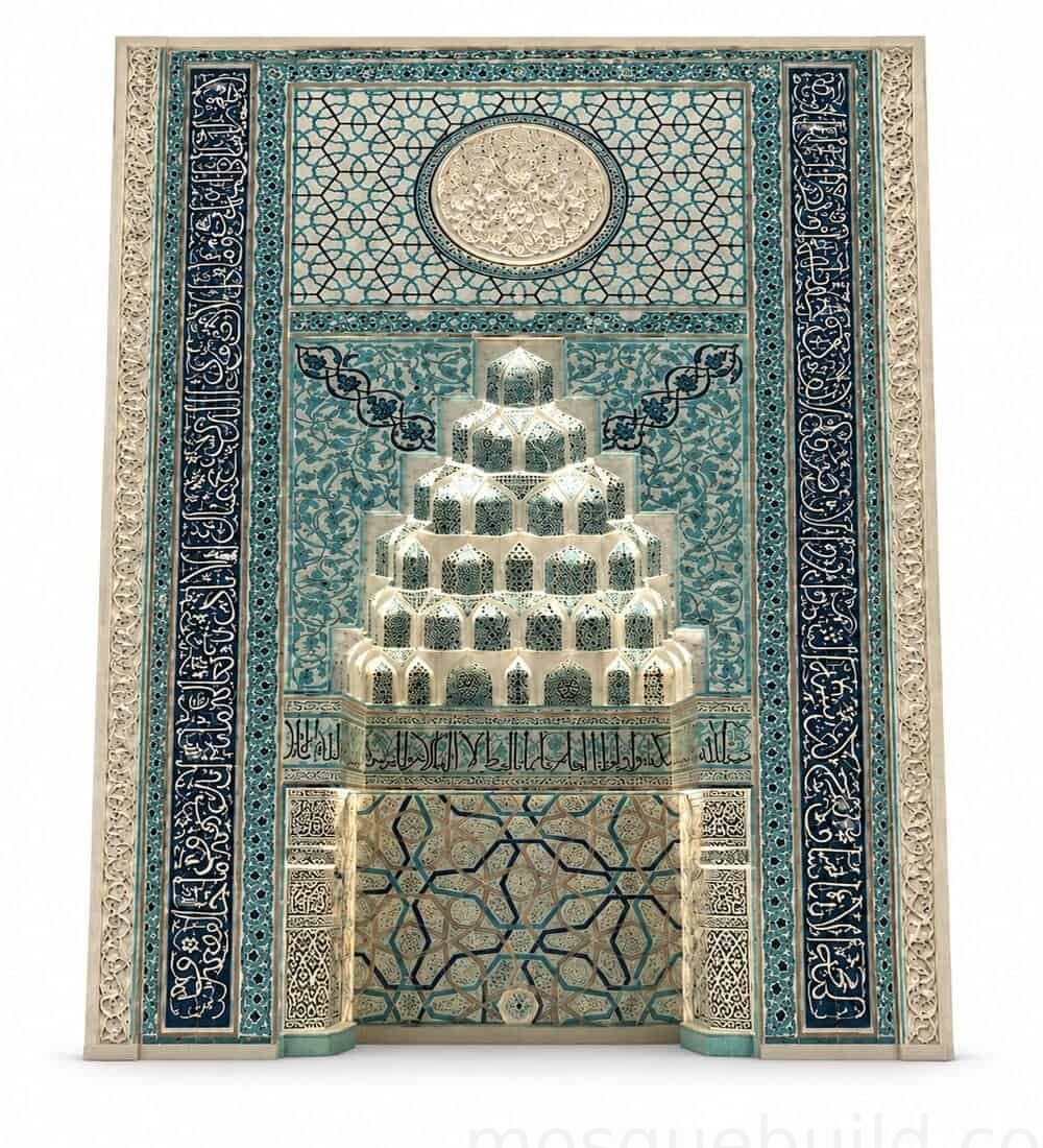 Tile Mosque Mihrab – TA-01 | MosqueBuild Mihrab de mosquée en carreaux décoratifs – modèle TA-01
