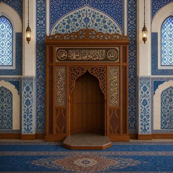 Mihrab en bois pour mosquée – Modèle WMH-0036