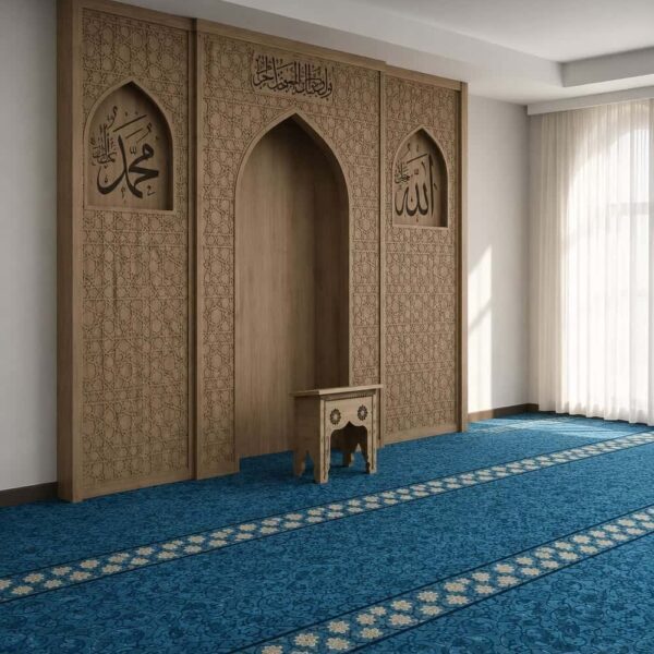 Home Prayer Room Mihrab – MDFM-02 – wooden mosque mihrab detail view 8