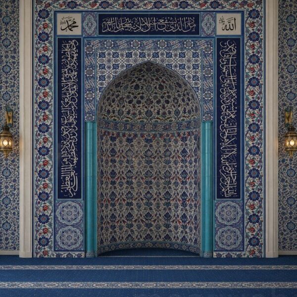 محراب مسجد مكسو بالبلاط الزخرفي – الموديل TA-14 – عرض تفصيلي 1