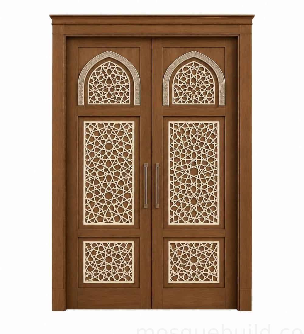 Metall-Moschee-Eingangstür – Modell MDR-0002 - MosqueBuild Metall-Eingangstür für Moscheen – Modell MDR-0002