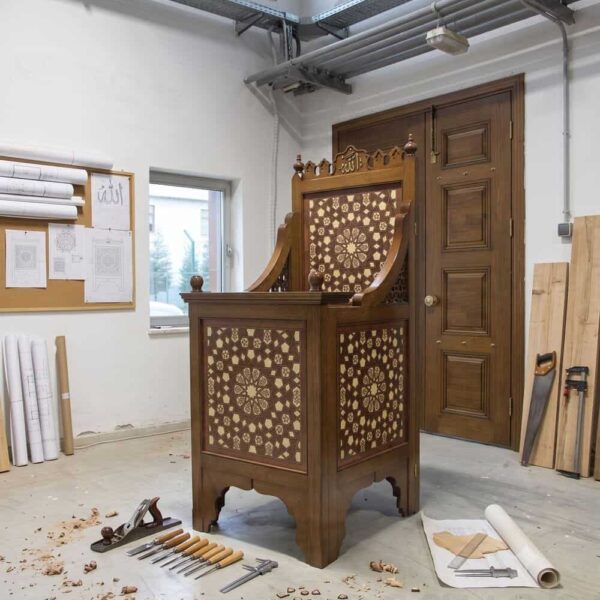 Holzpodest für die Moschee – Holz-Moschee-Mihrab Detailansicht 2