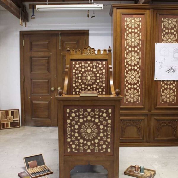 Holzpodest für die Moschee – Holz-Moschee-Mihrab Detailansicht 3