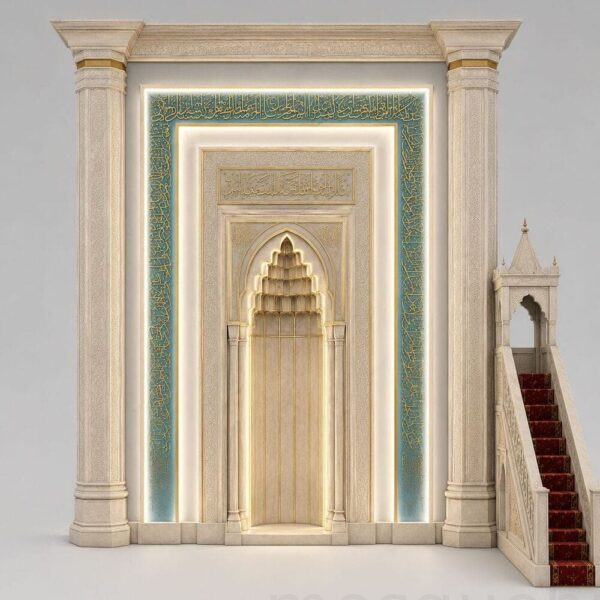 Modern Marble Mosque Mihrab – Model MMH-0004 – custom marble mosque mihrab