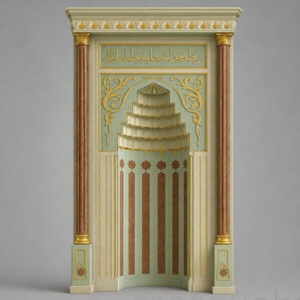 Modern Marble Mosque Mihrab – Model MMH-0006 – custom marble mosque mihrab