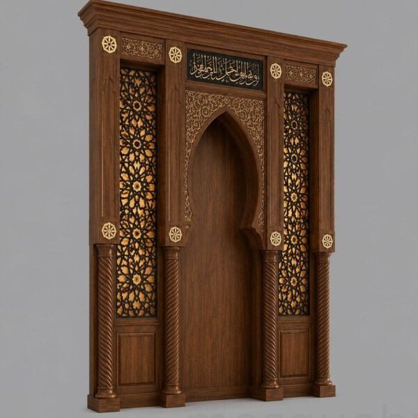 Modern Wooden Mosque Mihrab – Model WMH-0022