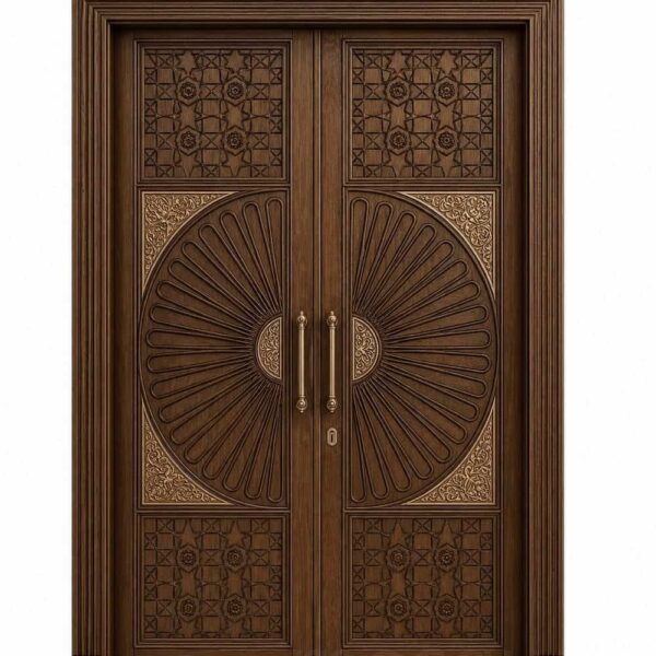 CNC Oyma Ahşap Cami Kapısı – Model WCD-03 – Özel Proje Detayı