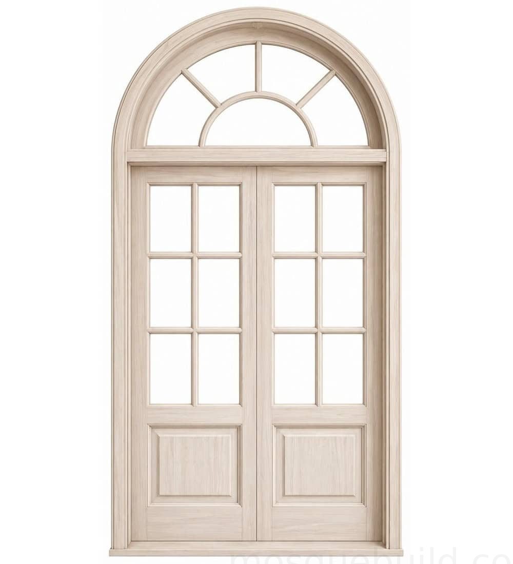Wooden Mosque Door – Model WDR-0023 | MosqueBuild باب مسجد خشبي – الموديل WDR-0023 – تفصيل مشروع مخصص