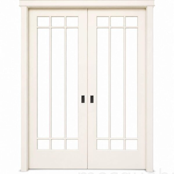 Double-Leaf Wooden Mosque Door – Model WDR-0045 – custom handcrafted kundekari mosque door