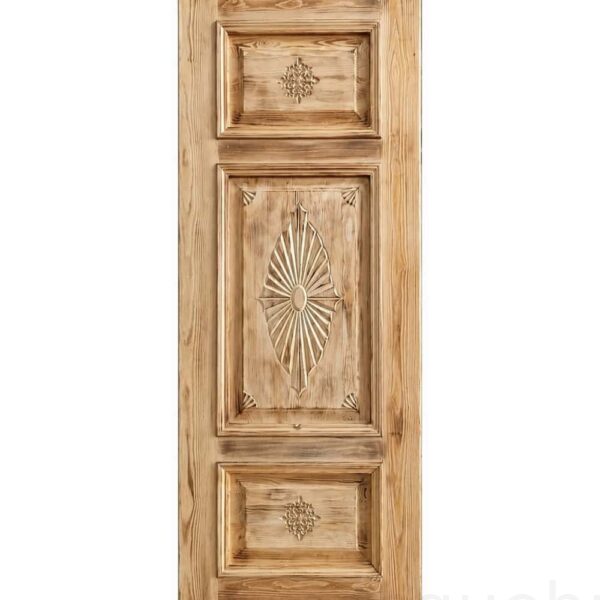 Oak Wooden Mosque Door – Model WDR-0018 – custom handcrafted kundekari mosque door