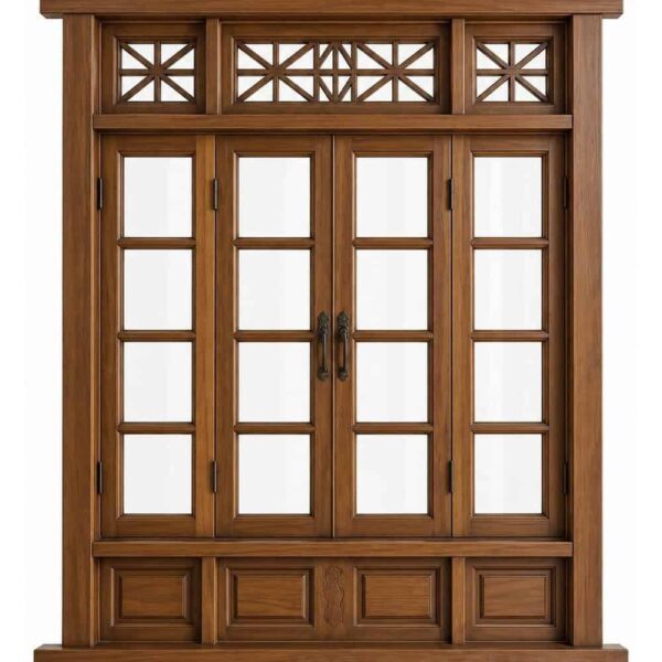 Classic Walnut Wooden Mosque Door – custom handcrafted kundekari mosque door